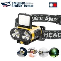 SmilingShark TD0199 đèn pin đội đầu siêu sáng Cảm Biến Mini Với COB Mũ Kẹp 6 Chế Độ Trắng/Đèn Đỏ Type-C Đèn Báo Pin Sạc Chống Thấm Nước Cho Cắm Trại