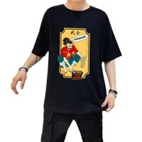 SMLshop ÁO THUN UNISEX YASUO QUẠT CHẢ (ĐEN)
