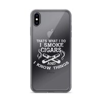 Smoke Cigars Smoker - Ideal Clever Class Men Gift Anti-Scratch Shockproof Case for iPhone X/XS Pure