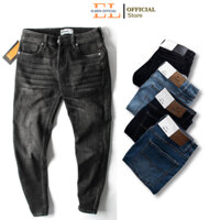 SMOKE GRAY STRAIGHT LEG JEANS - Quần jeans wax xám khói 1007