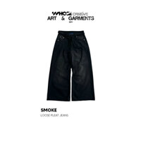 SMOKE LOOSE PLEAT WIDE JEANS - Quần jeans ống rộng form to Menswear Pants 1286