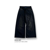 SMOKE LOOSE PLEAT WIDE JEANS - Quần jeans ống rộng form to Menswear Pants 1286
