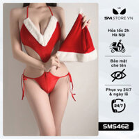 SMS504 - Cosplay bà già noel kiểu bikini dây 1 mảnh siêu gợi cảm