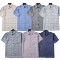 (SMTN SỌC MÀU) Áo Sm trung niên caro form rộng Tomen vải đũi cotton có túi, mềm mịn, mát, không nhăn