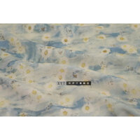 Smudge Tie-Dye Tranh Sơn Dầu Phong Cách Thêu Voan Vải Hoa Cúc Bay Đầm Sườn Xám Thiết Kế Quần Áo Vải