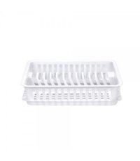 SN Khay nhựa để chén dĩa mini Thái Lan 540 W29.5xD38xH8cm màu trắng