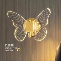 SN - V 5938: Đèn gắn tường LED - KT: Ø225mm x H165mm - Bóng đèn LED 38W đổi 3 màu