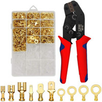 Sn48b + 1000 CÁI Kìm lò xo thủ công loại ống thiết bị đầu cuối kìm uốn 7 inch mini trần thiết bị đầu cuối dây đồng uốn mũi bộ kìm