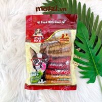Snack cho chó Que thịt xoắn nhân sữa dê Love Me Thái Lan