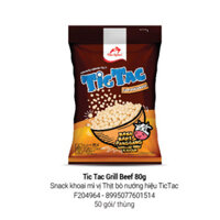 Snack khoai mì vị thịt bò nướng Tic Tac Grill Beef 80g