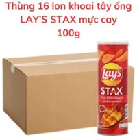 Snack Khoai tây lon LAY'S STAX vị mực cay 100g
