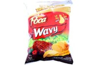Snack khoai tây Poca Wavy vị bò bít tết 54g