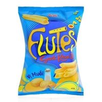 Snack khoai tây vị muối Oishi Flutes gói 32g
