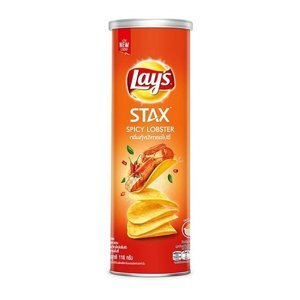 Snack khoai tây vị tôm hùm nướng Lay’s Stax lon 110g