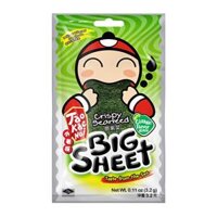 Snack Lá Rong Biển Giòn Vị Truyền Thống, Big Sheet, Crispy Seaweed, Classic Flavour, 0.11 oz (3.2g) - TAO KAE NOI