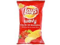 Snack Lay's Wavy Vị Bò Bít Tết Manhattan Gói 90g