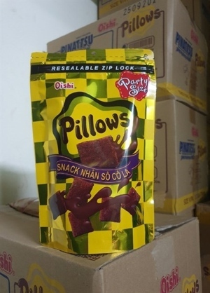 Snack nhân sô cô la Pillows Oishi gói 100g