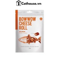 Snack Phô Mai Cuộn Cá Hồi Cho Chó Bowwow Cheese Roll 120G