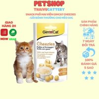 Snack phô mai viên Gimcat Cheezies - Gói bánh thưởng cho mèo 40g - Thaivucattery