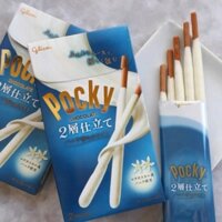 Snack que Glico Pocky 2 lớp socola trắng vị vani