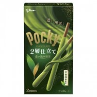 Snack que Glico Pocky 2 lớp trà xanh matcha đậm vị