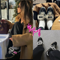 SneakerbyT Giày Sneakers Cổ Thấp Lưỡi Gà Dài Xu Hướng - Wales Bonne Pony Black