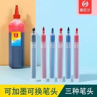 Sniel Có Thể Thêm Mực Bút Vỏ Bút Đánh Dấu Dung Tích Lớn Graffiti Trống Kim Đánh Dấu Dầu Sơn Bút Cần