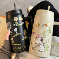 SNOOPY bình giữ nhiệt có tay cầm 15000ML bằng thép không gỉ 304 cốc đá dung tích lớn  bình giữ nhiệt nước cốc đựng đá