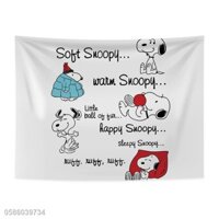 Snoopy net red nền vải trong treo vải ký túc xá cải tạo bố trí phòng ngủ phòng đầu giường trang trí tấm thảm vải treo tư