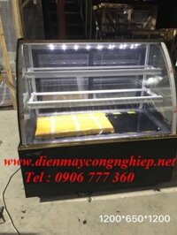 SNOW - Tủ Kính Cong Đen 3 Tầng 1500mm