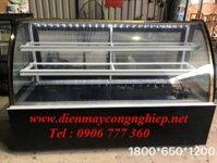 SNOW - Tủ Kính Cong Đen 3 Tầng 1800mm