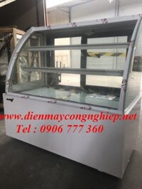 SNOW - Tủ Kính Cong Trắng 3 Tầng 1500mm