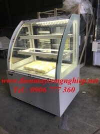 SNOW - Tủ Kính Cong Trắng 3 Tầng 1200mm