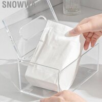 Snowwa Hộp đựng khăn giấy Acrylic trong suốt hiện đại Hộp đựng miệng rộng cho phòng khách văn phòng