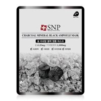 Snp Mặt Nạ Tinh Chất Than Hoạt Tính Se Khít Lỗ Chân Lông Snp Charcoal Mineral Black Ampoule Mask 25ml