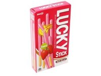SN.PC- Bánh que phủ dâu Meji 45g - Strawberry Lucky Stick Meiji 45g