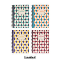 Sổ 20-047A5, Khổ A5, sổ lò xo đôi, dòng kẻ ngang, ĐL 100gsm, 200 trang