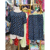 Số 4 Size L 56-68kg|Cổ tròn|Tay ngắn Quần ống rộng lửng|Phom đẹp tôn dáng|Tole 2da đẹp|DIEMPHUCPHUONG