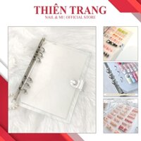 Sổ A5 - A4 đựng charm nail trong suốt - Album trưng bày mẫu móng - charm đá chuyên dụng