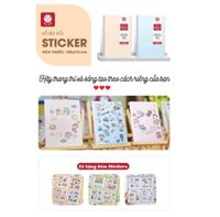 Sổ bìa bồi STICKER Hải Tiến 7840 khổ A5 - 200 trang chống lóa KT 150x210mm - Kèm bộ sticker dán bìa
