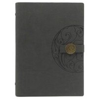 Sổ Bìa Da Kẻ Ngang Có Chấm 200 Trang - The Sun SC 02-23 - Màu Xám