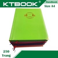 SỔ BÌA DA KTBOOK CAO CẤP HANDBOOK LỚN 250 TRANG KÍCH THƯỚC A4 RUỘT GIẤY IN CARO