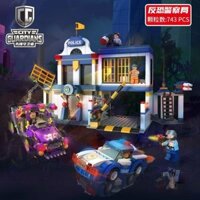 Sở cảnh sát thành phố Tương thích với Lego Cảnh sát và tên cướp truy đuổi khủng bố Khối xây dựng giáo dục cho bé trai