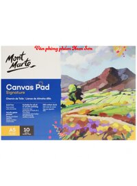 Sổ Canvas Toan Vẽ Màu Acrylic,Sơn Dầu, Canvas Pad 10 Tờ Toan, 280Gsm A5A4A3 Mont Marte - A5