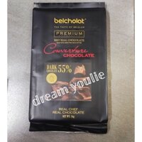 Sô Cô La Đen Nguyên Chất Belcholat Dark 55% Chocolate Túi 1kg