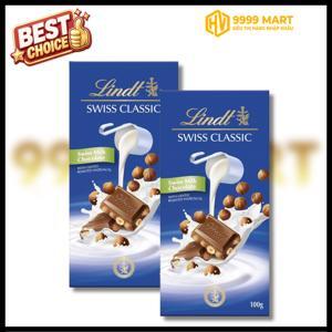 Sô-cô-la Lindt Swiss Classic sữa nhân hạnh nhân 100g