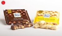 Sô cô la sữa nhân hạt phỉ - Ritter Sport Weisse Voll nuss 100g (10)