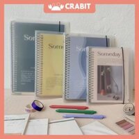 Sổ Còng B5 A4 A5 Crabit Someday Sổ Ghi Chép Bullet Journal Công Việc Học Tập Ruột Chấm Dotgrid Ruột Grid 100 Trang - Xanh biển trơn - A4 Sổ Dot