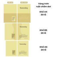 Sổ Còng B5 A4 A5 Crabit Someday Sổ Ghi Chép Bullet Journal Công Việc Học Tập Ruột Chấm Dotgrid Ruột Grid 100 Trang - Vàng trơn - A4 Sổ Dot