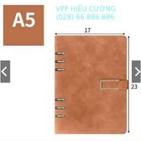 Sổ còng bìa da A5 Cao Cấp ( màu ngẫu nhiên). Do VPP Hiếu Cường cung cấp